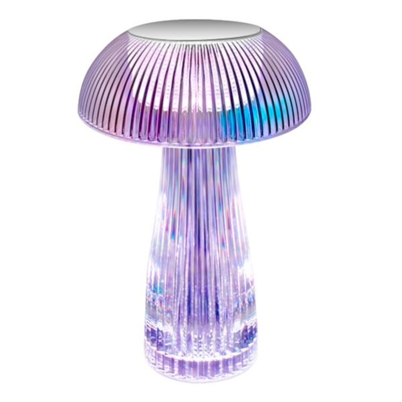 Clear Mushroom Touch Lamp, 10.5″