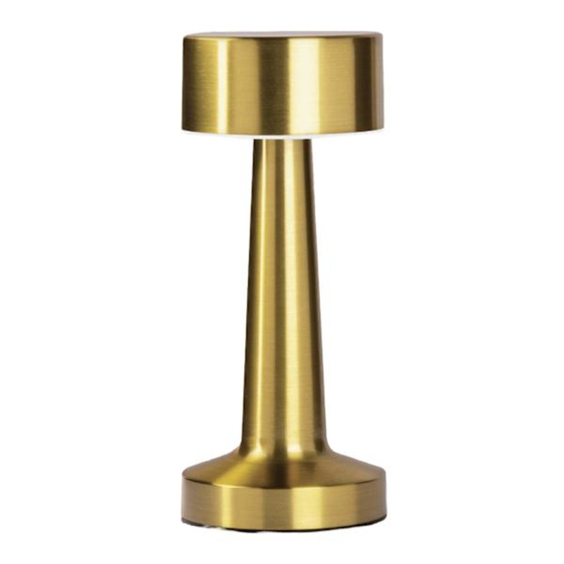 Gold Metal Touch Portable Rechargeable Lamp, 8.5″