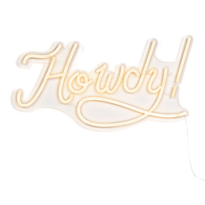 Howdy Neon Wall Sign 20In