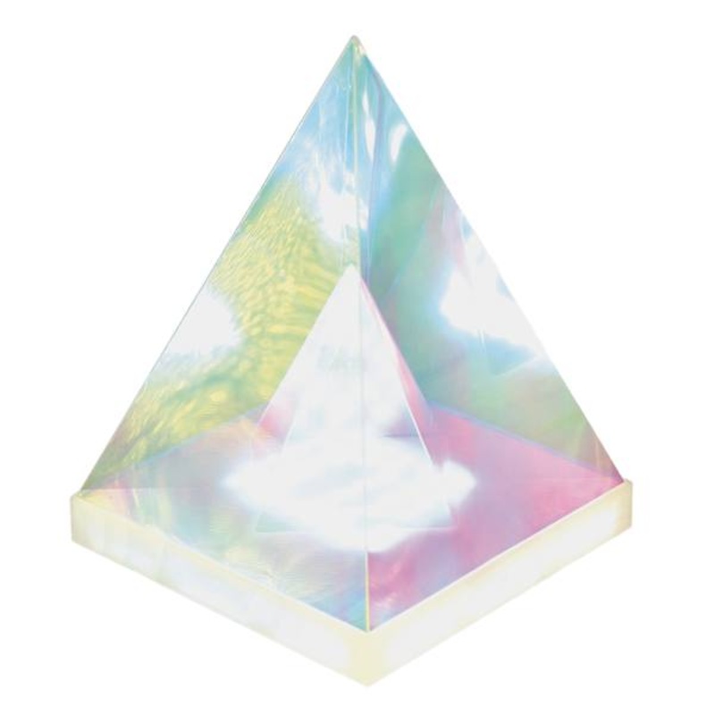 Iridescent Pyramid Holographic Projector, 6.3″