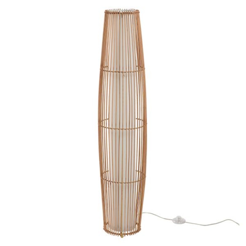 Natural Rattan Uplight Floor Lamp, 43″