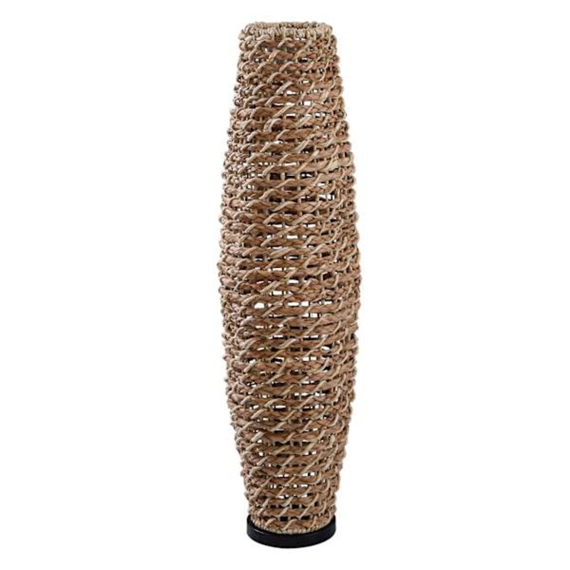 Natural Woven Seagrass Uplight Floor Lamp, 42″