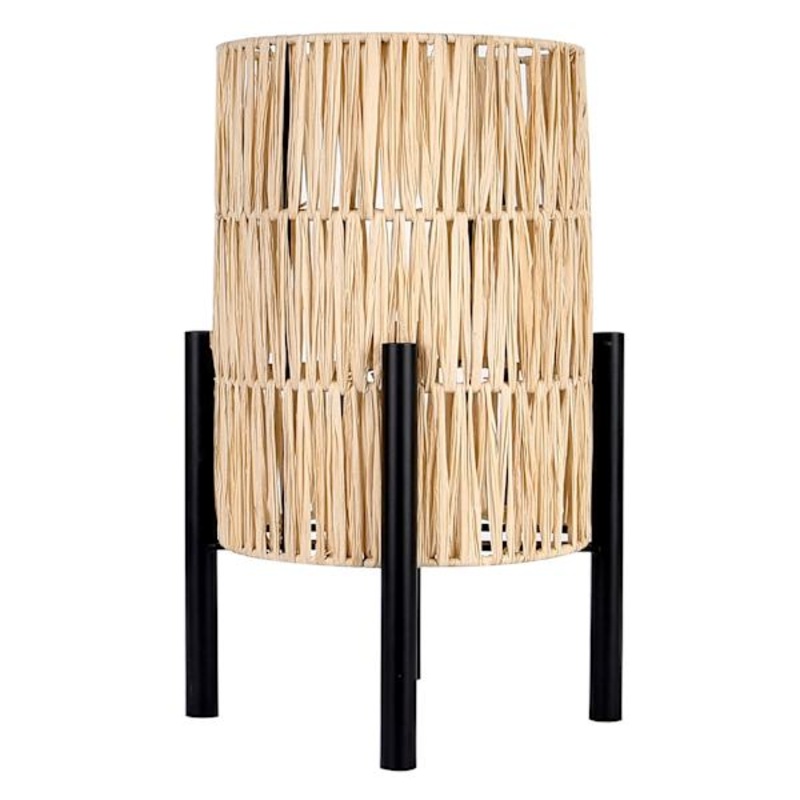Tracey Boyd Raffia Uplight with Metal Stand, 13″
