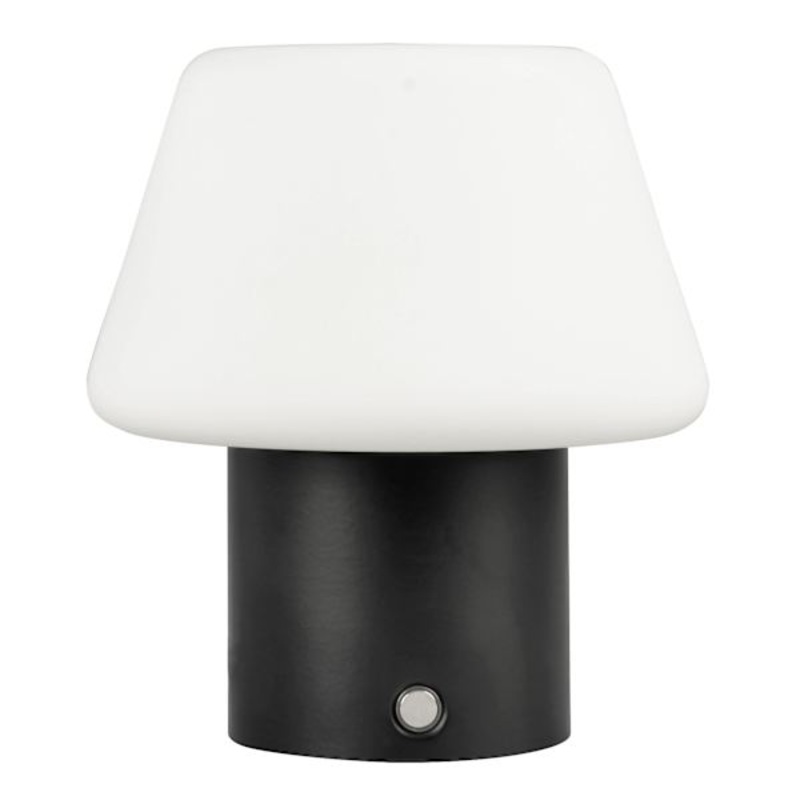White Ceramic Mushroom Lamp, 8″