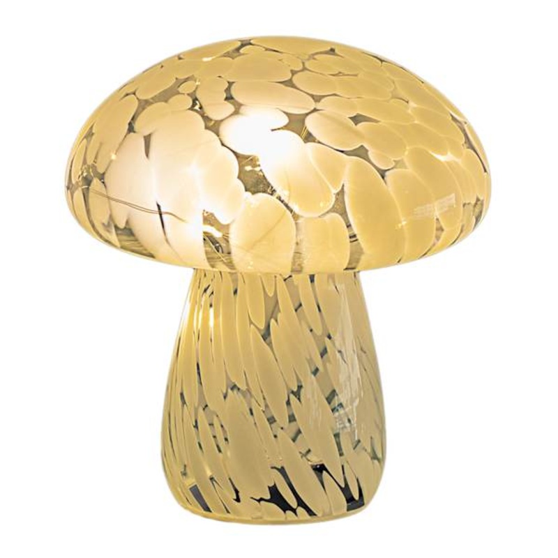 White Fairy Light Mushroom Lamp, 7″
