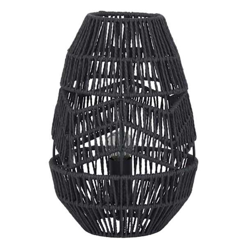 Black Woven Uplight Lamp, 12″