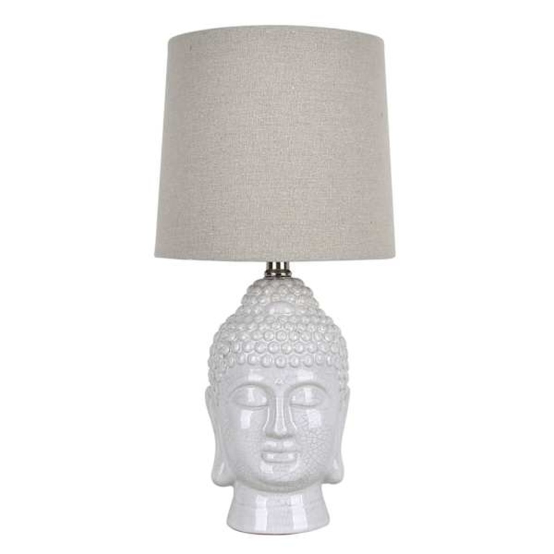 Budha Head Lamp with Shade, 18″