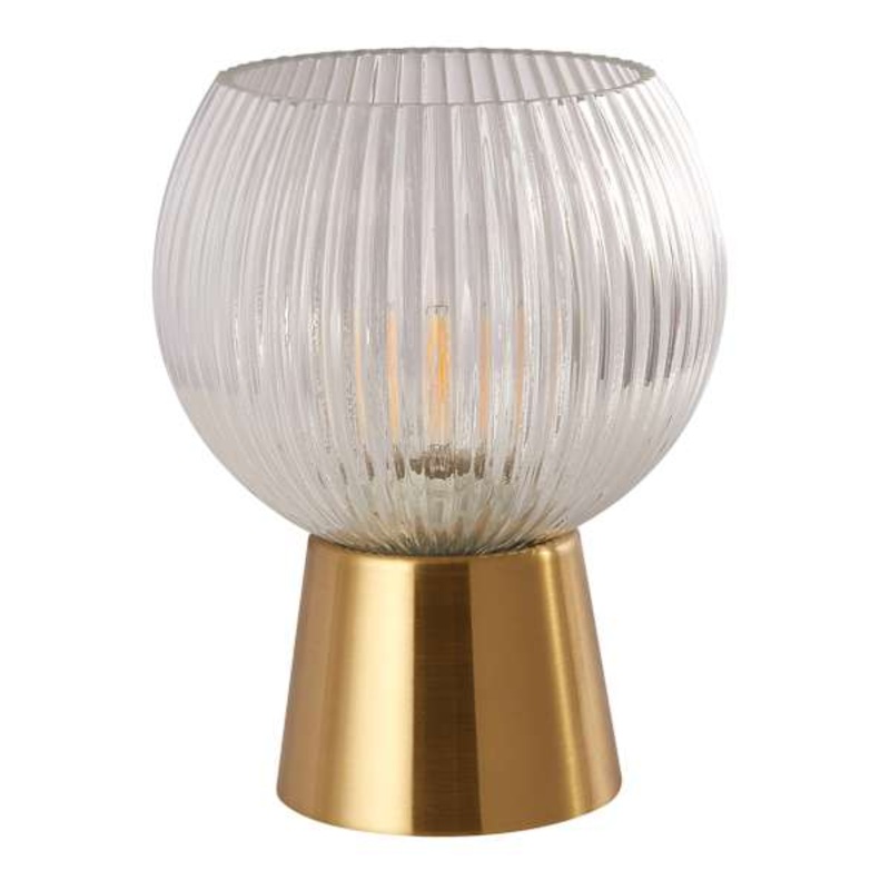 Clear Ribbed Uplight Lamp, 7.7″