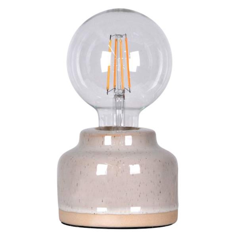 Cream Ceramic Uplight Base, 3.5″