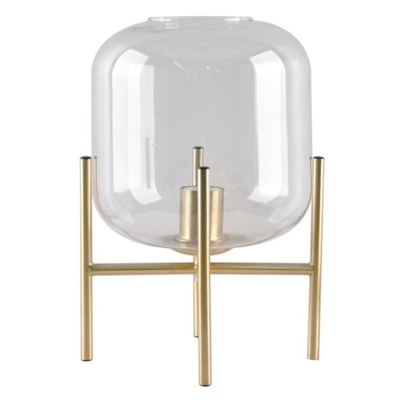 Crosby St. Clear Gold Glass Uplight Lamp, 13″
