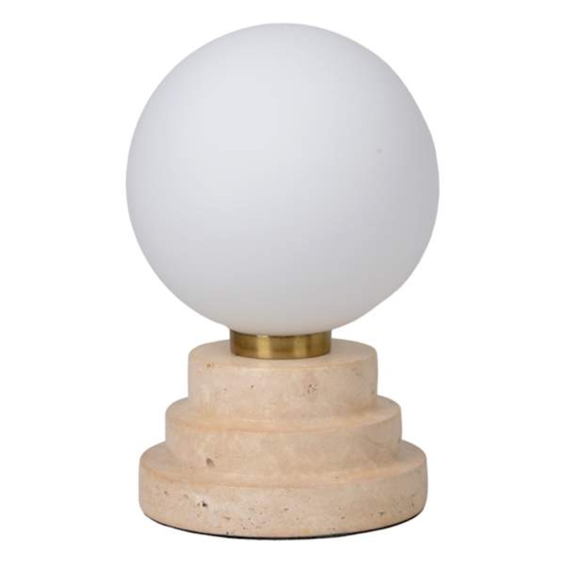 Crosby St. Travertine Mini Uplight, 8″