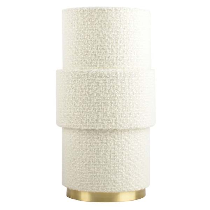 Crosby St. White Textured Fabric Uplight Lamp, 15″