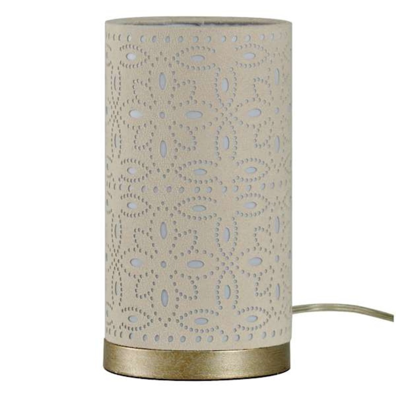 Floral Cutout Design Fabric Uplight, 12″