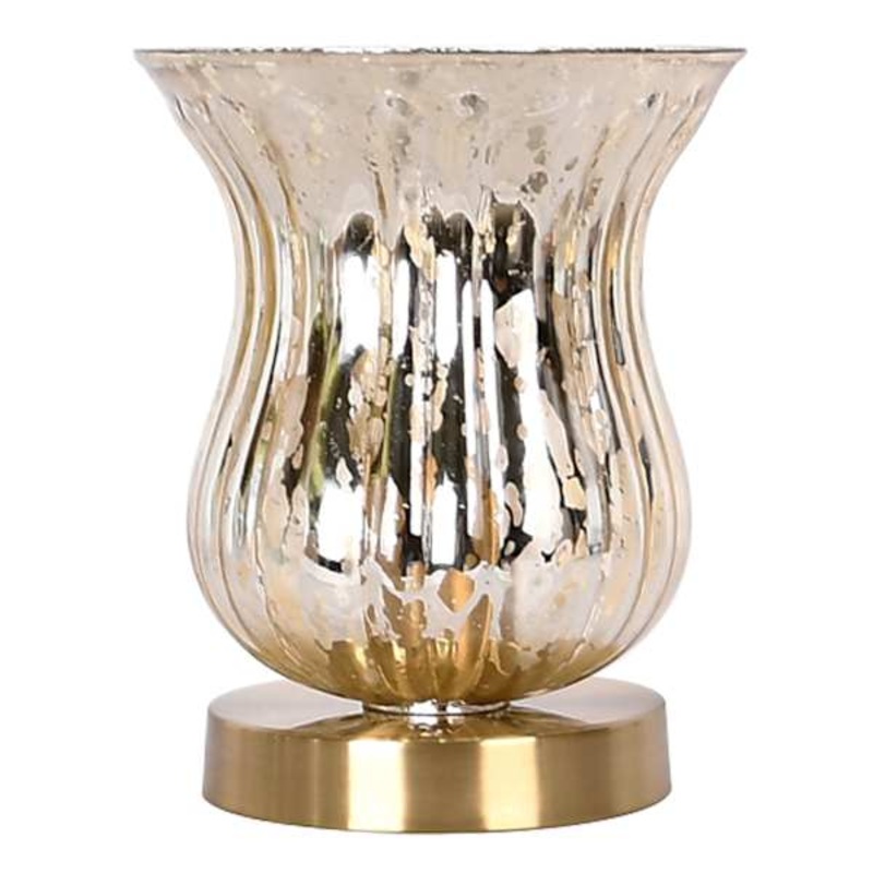 Gold Mercury Glass Uplight, 8″