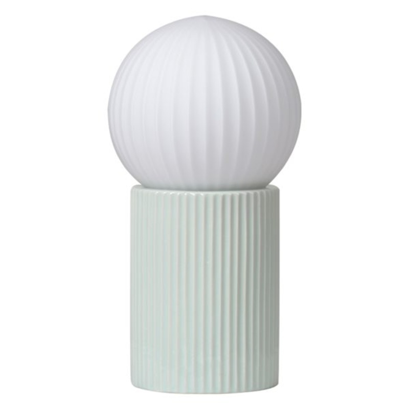 Green Novelty Uplight Lamp with Glass Shade, 11.5″