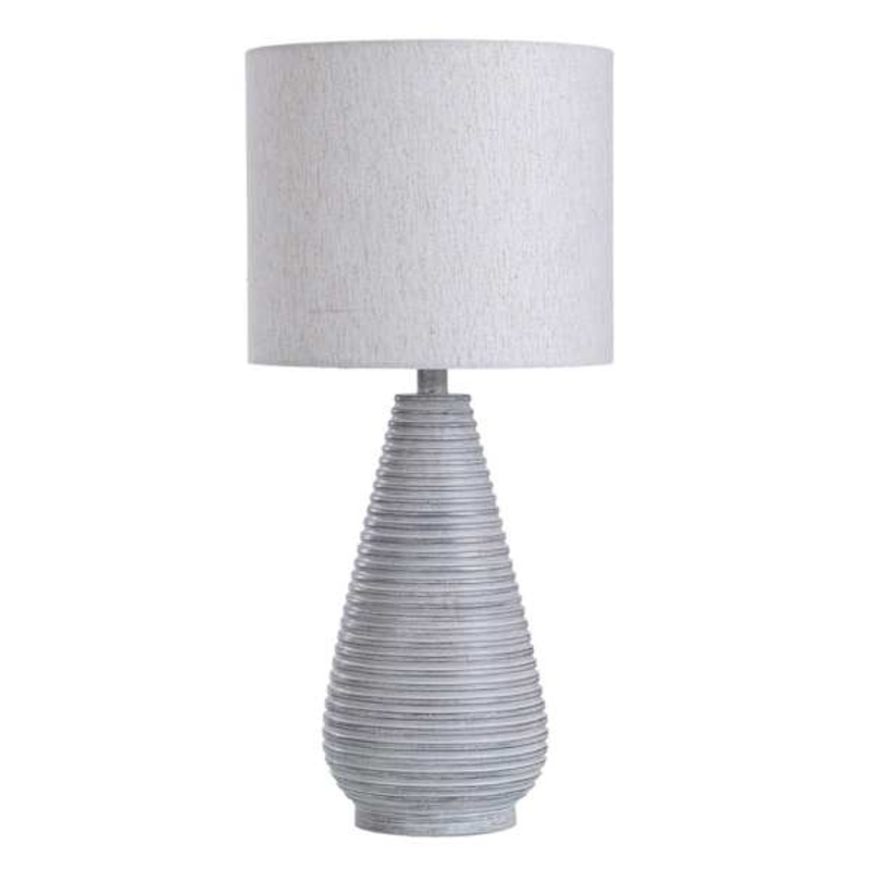 Grey Medium Table Lamp with Shade, 26″