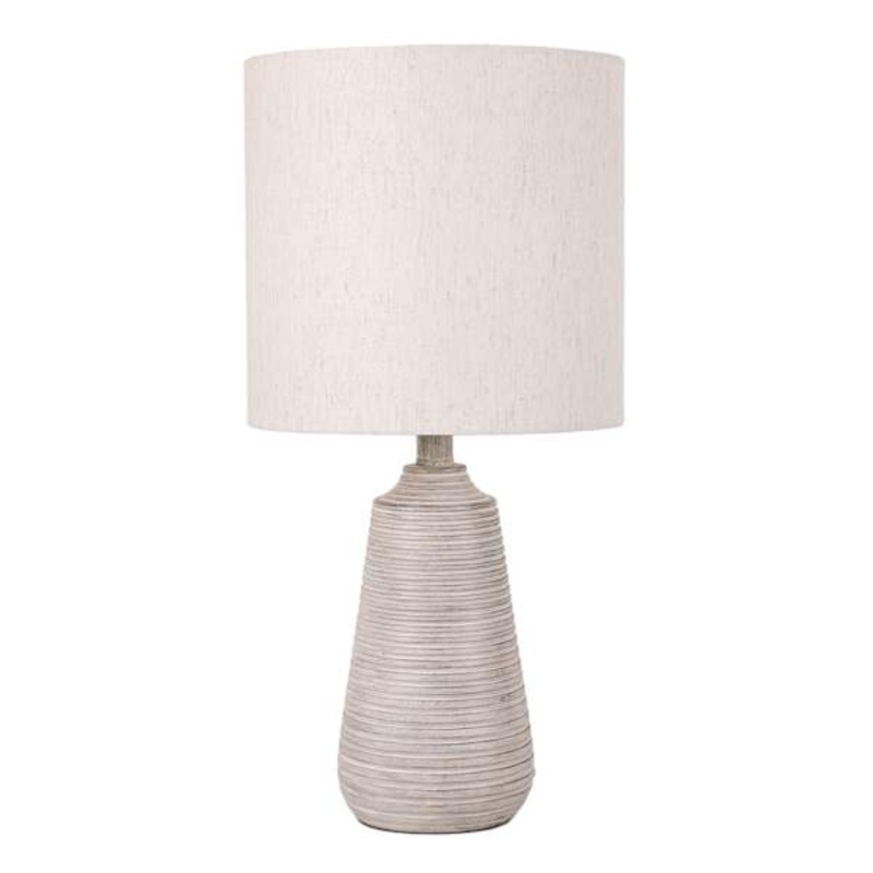 Grey Small Table Lamp with Shade, 21.5″