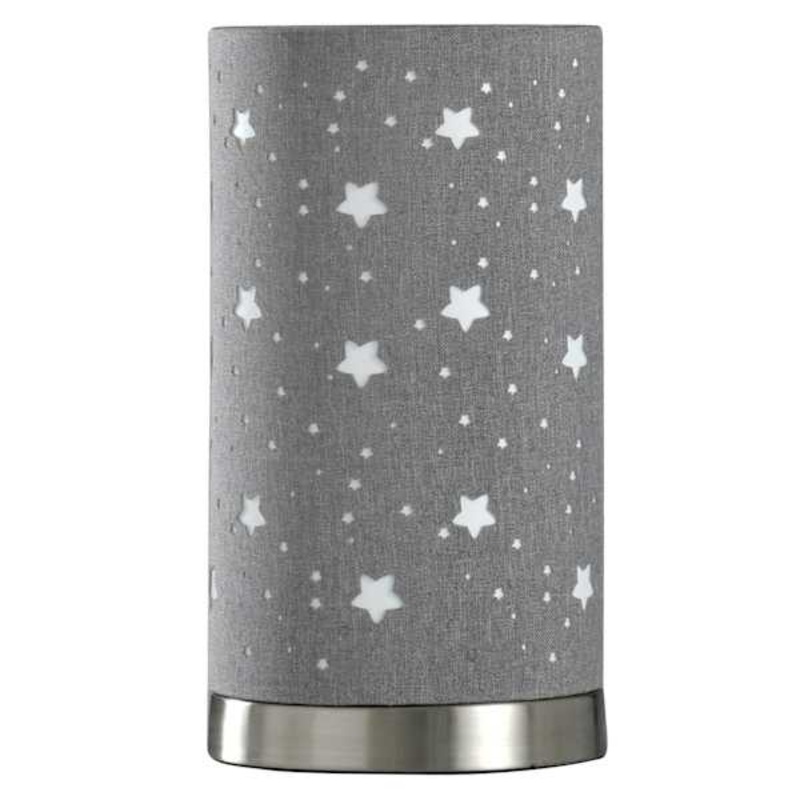 Grey Stars Fabric Uplight, 12″