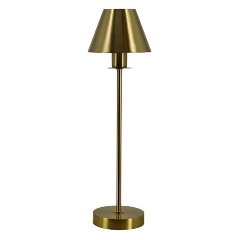 Honeybloom Gold Metal Medium Table Lamp with Metal Shade, 24″