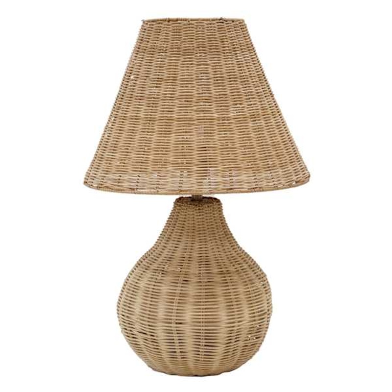 Honeybloom Natural Weaving Rattan Medium Table Lamp with Shade, 24″
