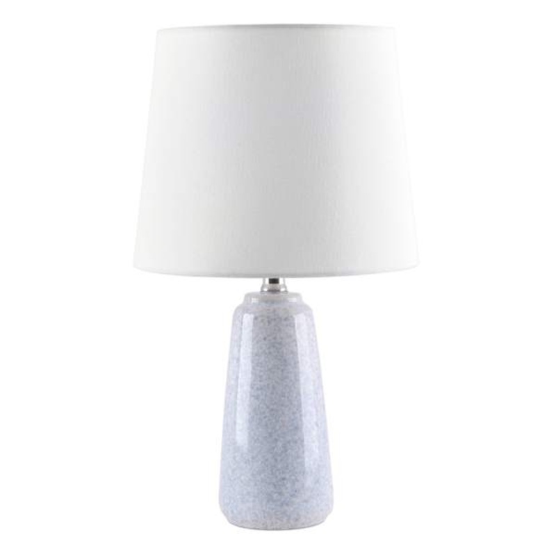 Light Blue Ceramic Small Table Lamp with Shade, 18″