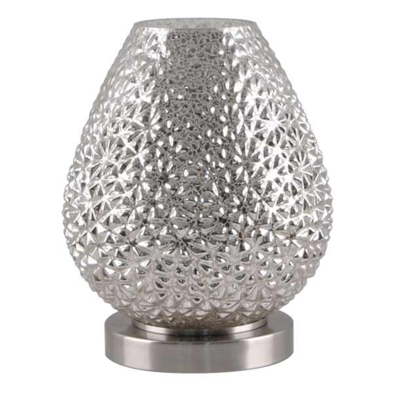 Mercury Glass Textured Uplight Lamp, 11″
