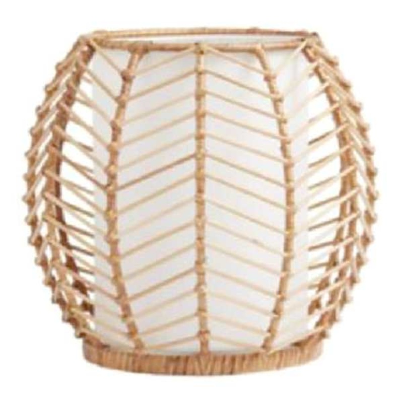 Natural Rattan Woven Uplight Lamp, 9″
