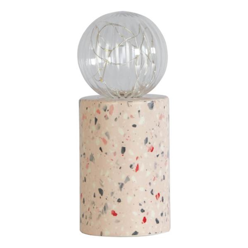 Pink Exposed Bulb Uplight Lamp, 5″