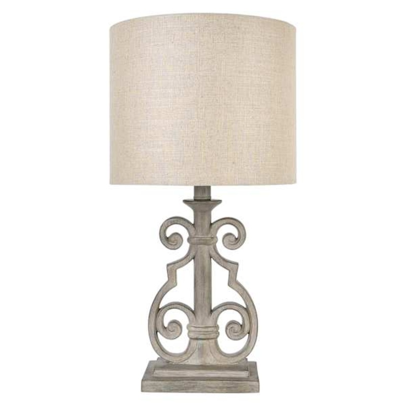 Rustic Traditional  Small Table Lamp with Shade, 21″