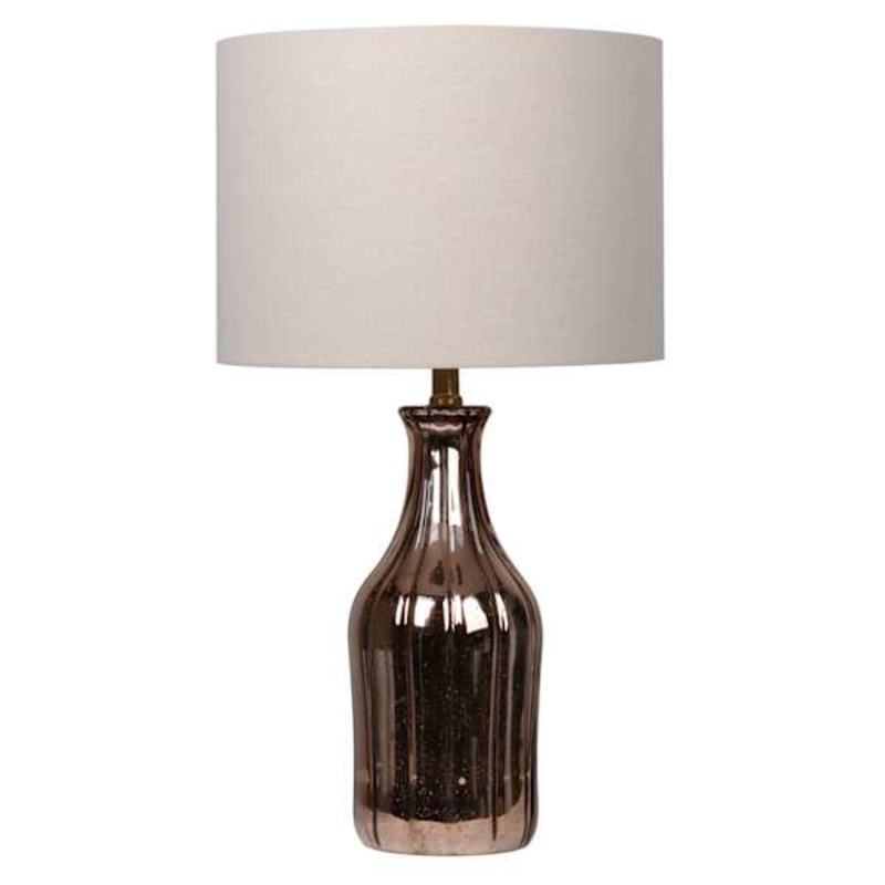 Tracey Boyd Copper Mercury Glass Medium Table Lamp with Shade, 19″