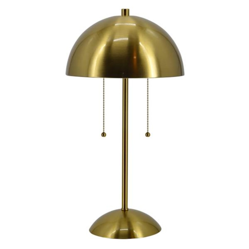 Tracey Boyd Gold Dome Small Table Lamp with Shade, 21″
