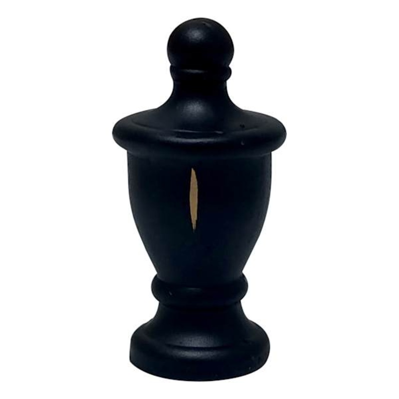 Antique Black Urn Lamp Finial