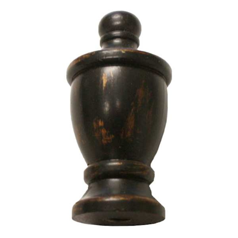Black Antique Urn Lamp Finial