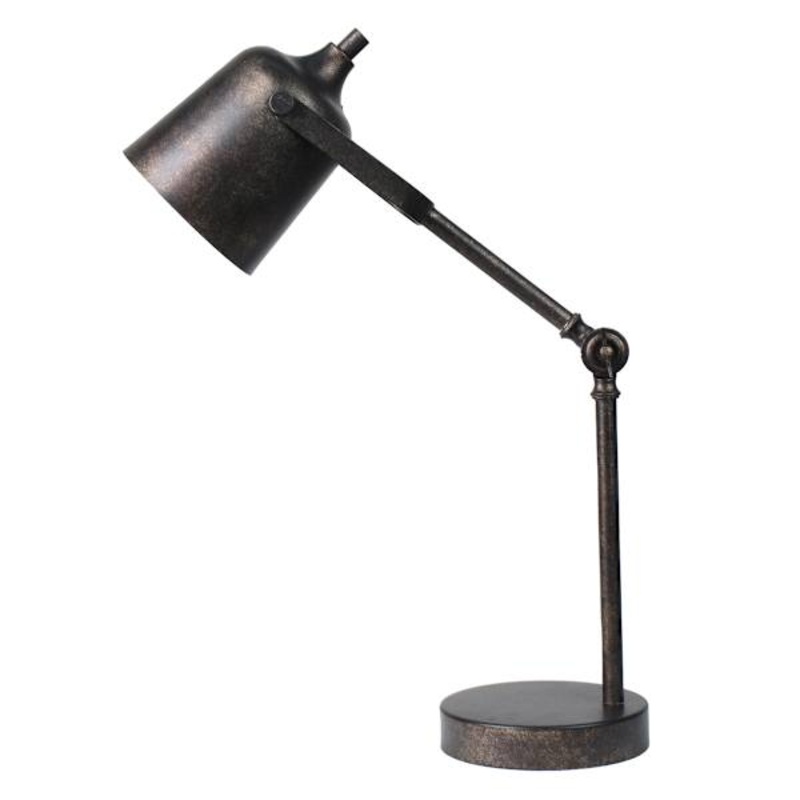Brown Metal Task Lamp, 19″