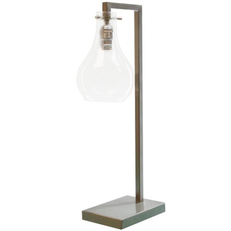 Chrome Metal Task Lamp, 21″