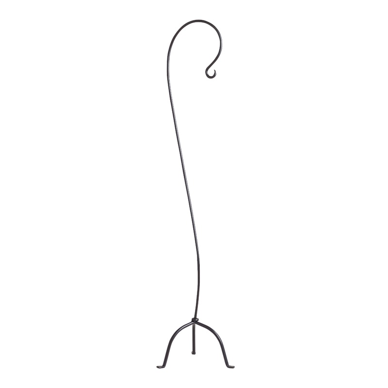 Dark Iron Curved Standing Lantern Hook