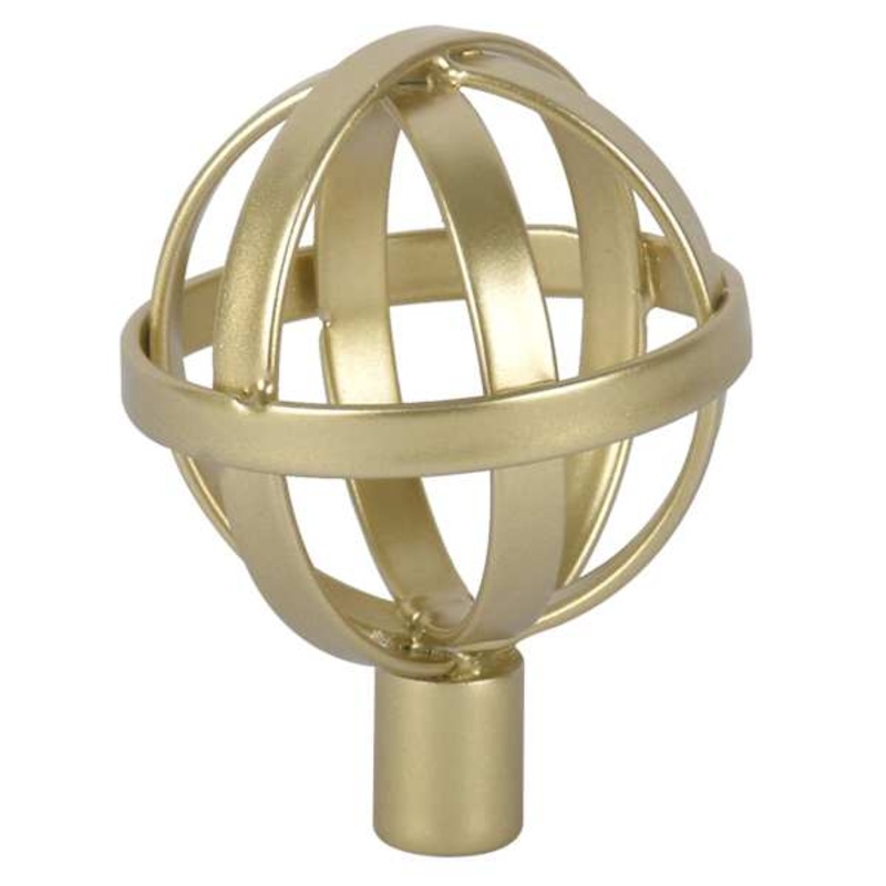 Gold Metal Orb Finial, 2.6″