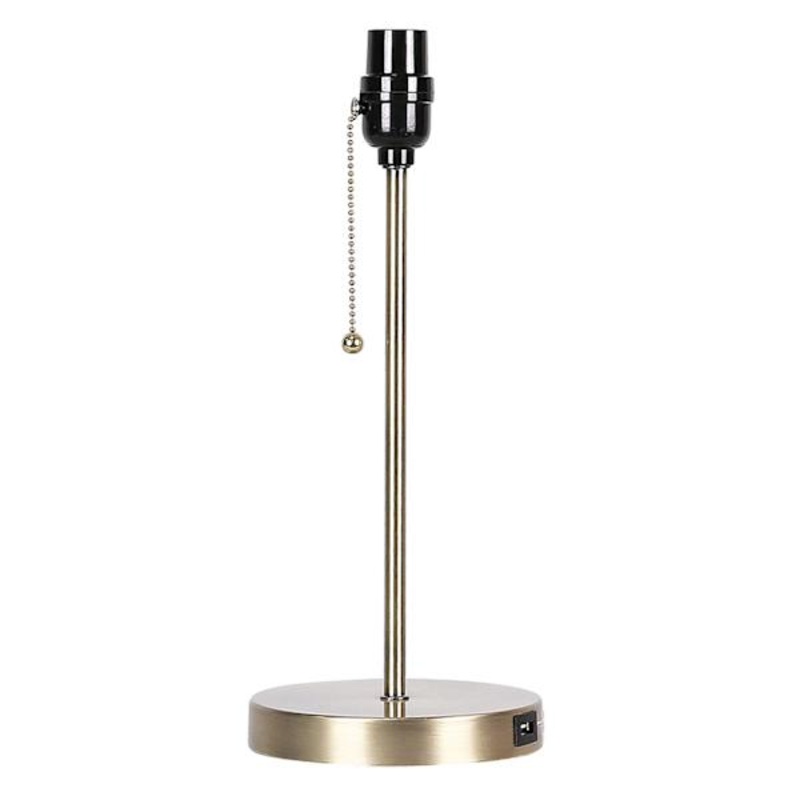 Gold Metal Task Lamp Base with USB Port, 14″