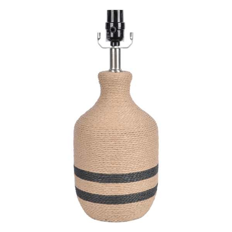 Tan Rope Lamp Base, 16.5″