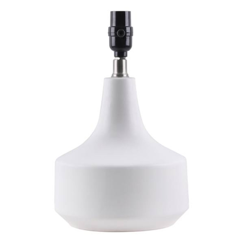 White Ceramic Accent Lamp Base, 13″