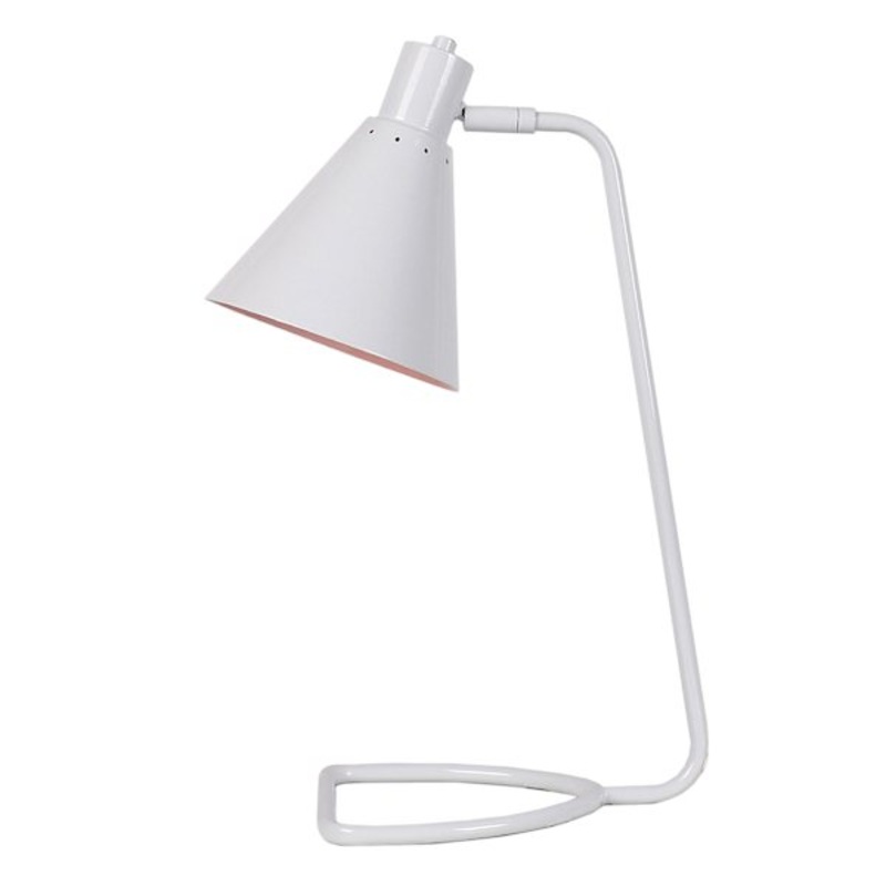 White & Pink Task Lamp, 18″