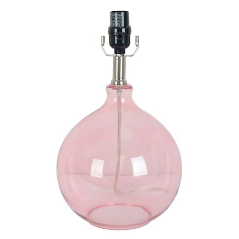 14In Pink Glass Round Accent Lamp