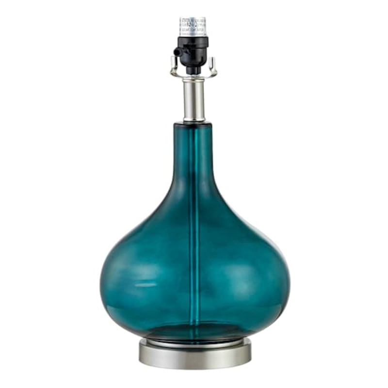 16 Teal Glass Teardrop Base