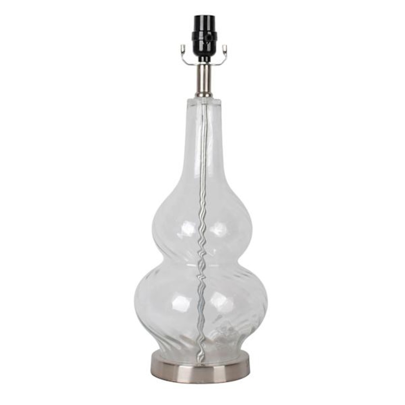 21In Clear Glass Double Gourd Table Lamp