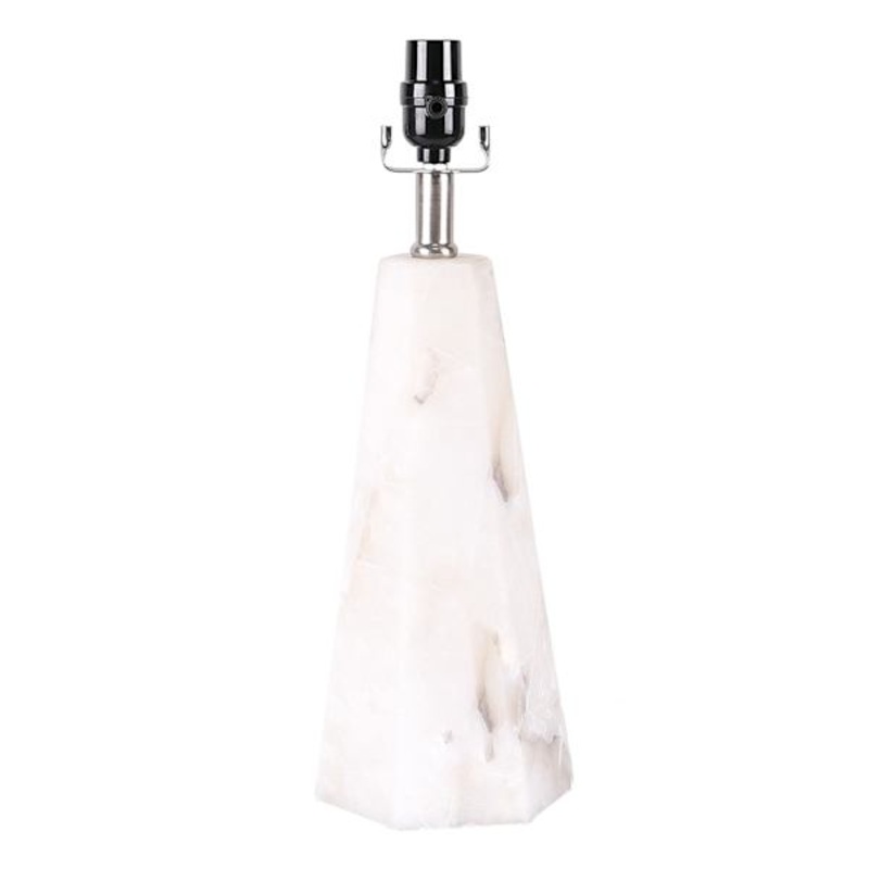 Alabaster Tapered Lamp Base, 17″