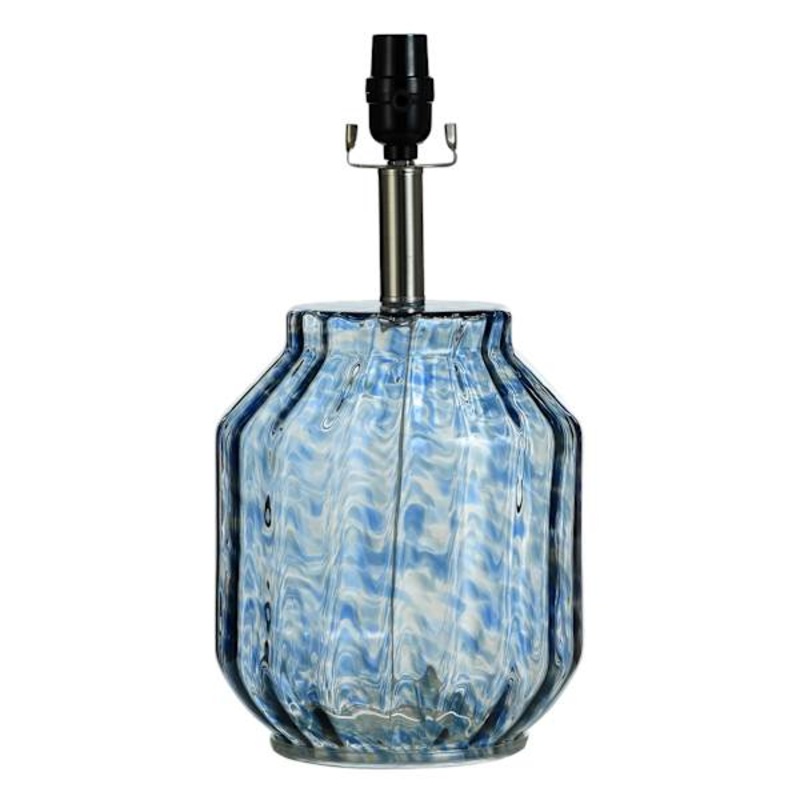 Blue Art Glass Accent Lamp, 16″
