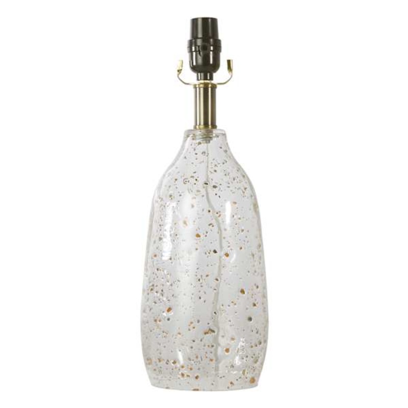 Clear Bubble Glass Small Lamp Base, 16″