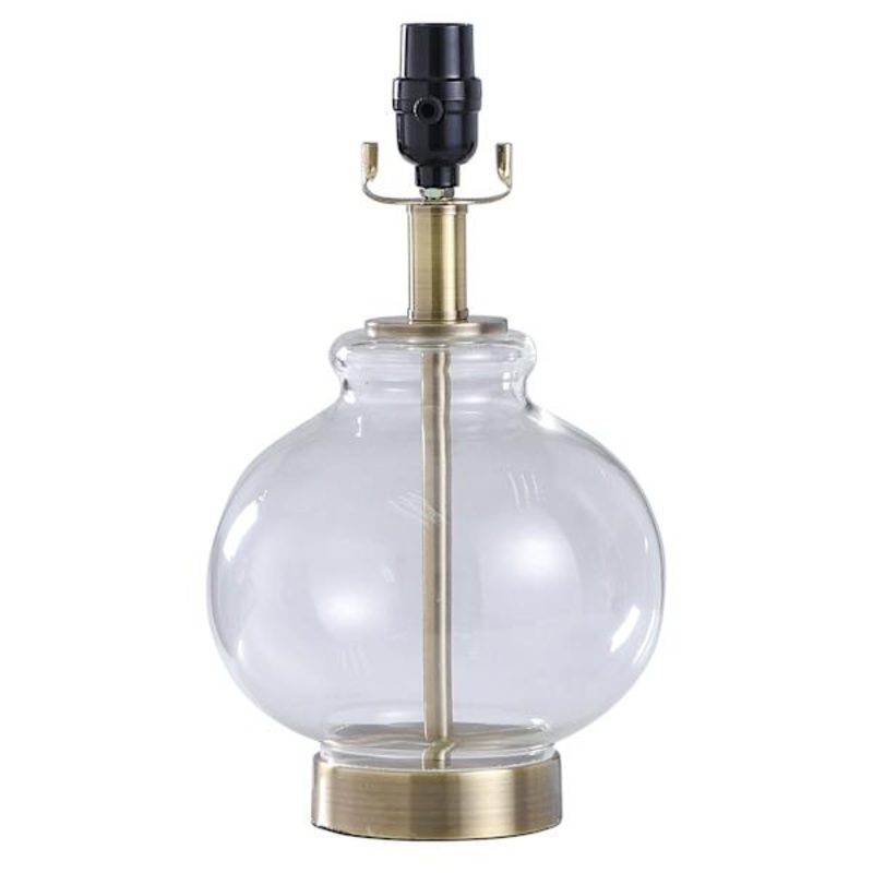 Clear Glass Small Lamp Base, 13″