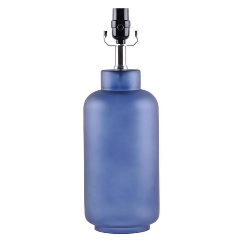 Frosted Blue Glass Accent Lamp, 17″