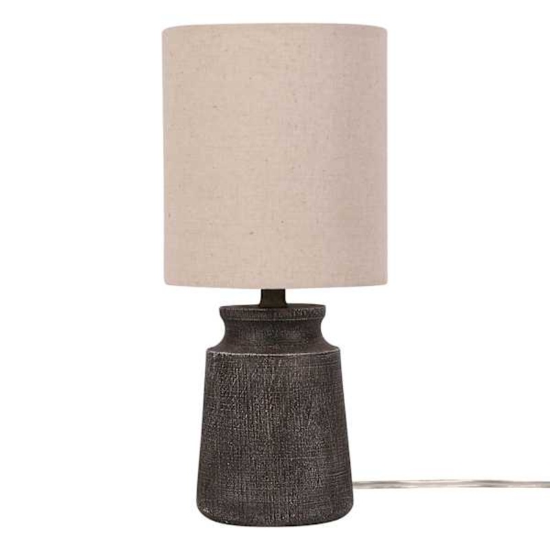 Honeybloom Dark Brown Mini Table Lamp with Shade, 12″